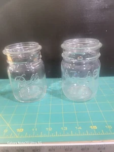 BALL OR ATLAS 1 PINT CLEAR ORIGINAL GLASS MASON JAR OR REDNECK FINE CHINA GOBLET - Picture 1 of 2