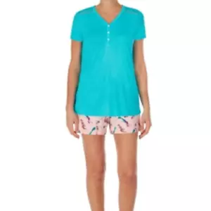 Camiseta Cuddl Duds manga corta (solo top) Aqua mediana - Imagen 1 de 7