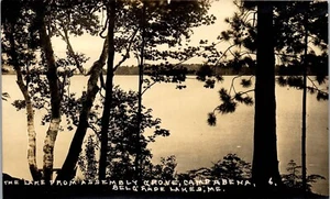 Vintage RPPC Photo Postcard Lake Assembly Grove Camp Abena Belgrade Lakes ME - Picture 1 of 3