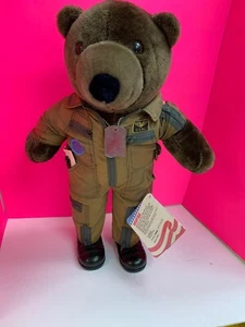 1986 J.J Wind United States Marine Corp Patriot Bear 14” Tall - Picture 1 of 12