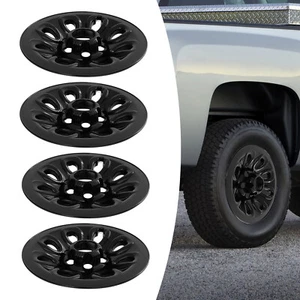 Set of 4 For Chevy Silverado 1500 Black 17" Wheel Skins Hub Caps Full Rim Covers - Picture 1 of 23