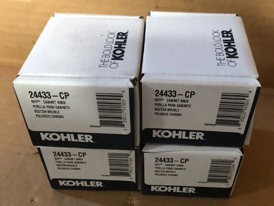 Kohler 24433-CP Riff 1-3/16" Cabinet Knob Set of 4 in Vibrant Brushed Nickel