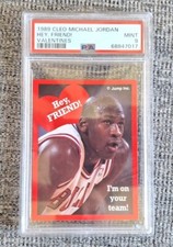 1989 CLEO MICHAEL JORDAN VALENTINES CARD PSA 9 MINT RARE 