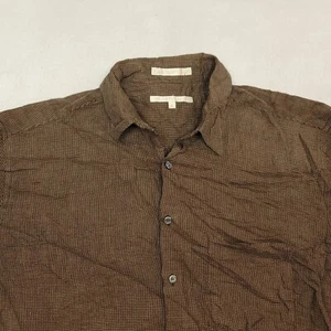 Perry Ellise Casual Button Up Long Sleeve Shirt Mens Size Large L Brown - Picture 1 of 11
