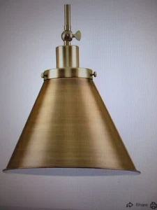 Prorgess Lighting Hinton Collection 1Light Brass Vintage Pendant Hanging Light - Picture 1 of 5