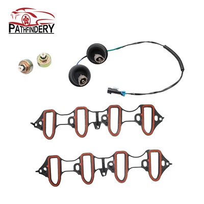 Knock Sensor Harness Intake Manifold Gasket Kit Set 5pc for Silverado Sierra New - Image 1 of 4