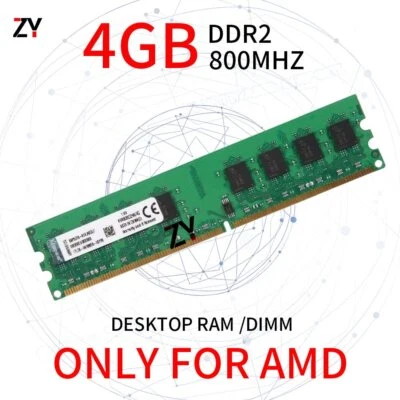 Kingston 4GB 2GB 1GB DDR2 800MHz CL6 240Pin AMD DIMM Desktop PC Memory RAM  SP - Immagine 1 di 4
