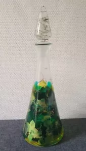 Beautiful Large Hand Painted IRIMIEA Carafe with Vintage Whiskey Cap - Picture 1 of 13