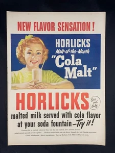 Magazine Ad* - 1950 - Horlick's Malted Milk - Picture 1 of 1