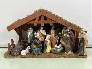 Pesebre Grandeur Noel Navidad y Porcelana Belén Set Bebé Jesús Nacimiento Decoración - Imagen 1 de 10