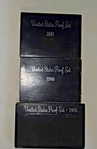 United States Uncirculated Proof Sets Display Case 1976-S 1981-S 1980-S Coins - Picture 1 of 8