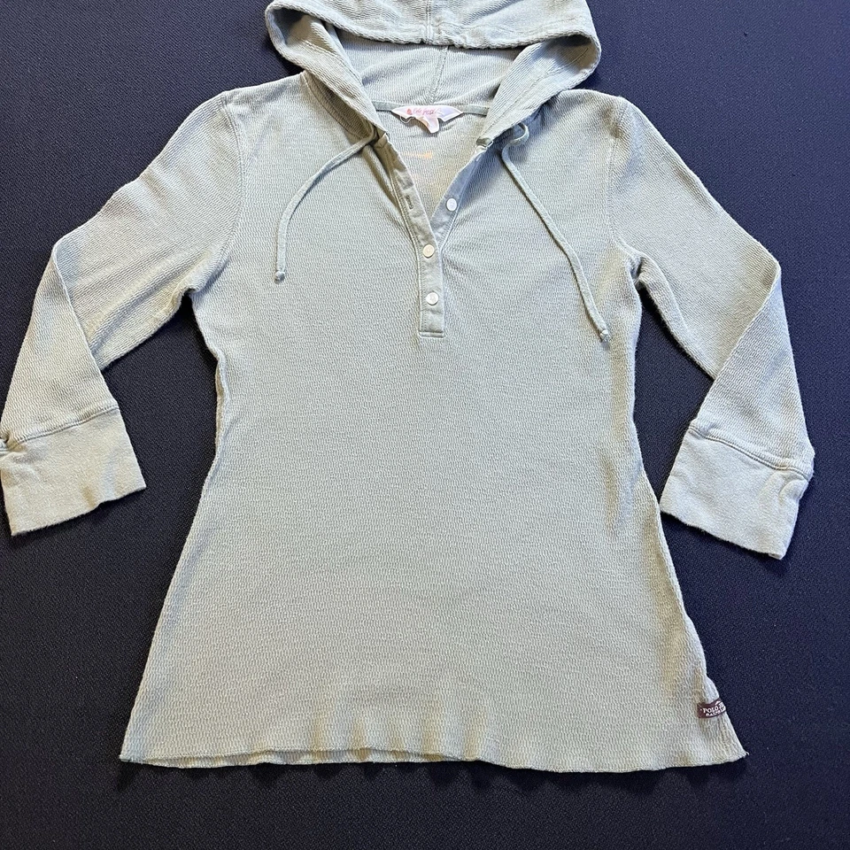 Винтажная женская вязаная толстовка с капюшоном Polo Jeans Ralph Lauren Цвет зеленый Размер Medium - Изображение 1 из 4