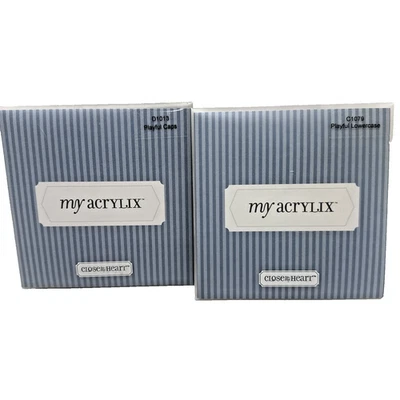 Juegos de estampillas acrílicas Close to My Heart tapas alfabeto juguetonas minúsculas C1079 D1013 Foto 1 de 4