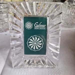 RARE Vtg Small Heavy GALWAY CRYSTAL photo Frame Ireland Cut Lead - Picture 1 of 9