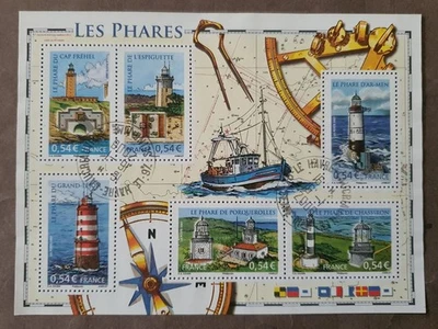 France : Bloc Y&T BF 114 Les Phares – 2007 - Cachet Rond 2008 Cote 10€ - Photo 1/2