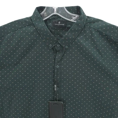 NWT 7 DIAMONDS Sunday Rain Short Sleeve Shirt Emerald Green 100% Cotton Size XXL Foto 1 de 4