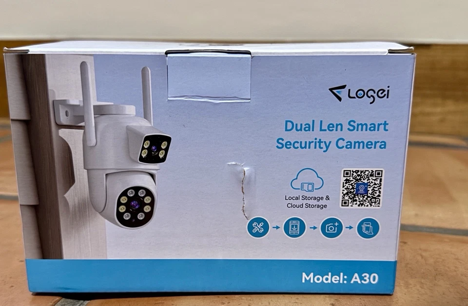 Indoor/Outdoor 4K Smart Security Camera 2.4G&5G WiFi Night Vision 2 Way Talk - Image 1 of 4