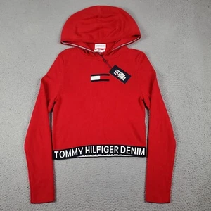 Tommy Hilfiger Sweater Girls Large Red Casual Pullover Hoodie Sweatshirt Kids - Picture 1 of 9