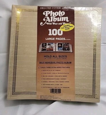 老式先锋相册豪华乙烯基封面 100 页(50 张)8 x 10 — 第 1/4 张图片