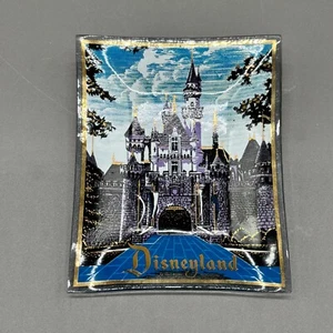 Vintage 1960's DISNEYLAND Castle Ashtray Trinket Dish Smoke Glass Souvenir Gift - Picture 1 of 7