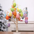 24 Pcs Ostereier Easter Egg Decoration Farbenfrohe Anhänger Dreifarbig