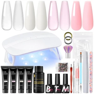 4*10ml Poly Gel Set mit UV Licht Builder Nagelgel Set für Verlängerung Nagelkuns - Bild 1 von 16