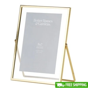 Eleganter Metall Glas Schweberahmen mit Ständer Perfekte Wohndeko Display Neu - Bild 1 von 7