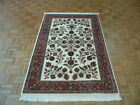 4 X 6 Hand Knotted Ivory Persian Sarouk Oriental Rug Ivory G553