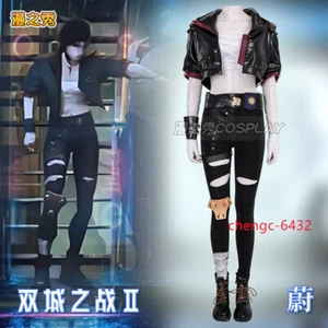 LOL Arcane Season 2 Vi 蔚 Kostüm Damen Jacke Hose Outfits Halloween Requisite - Bild 1 von 17