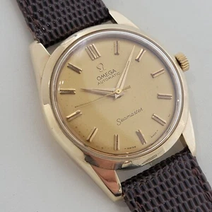 Mens Omega Seamaster Ref 2975 35mm 14k Gold 1950s Automatic Swiss Vintage RA406 - Picture 1 of 12