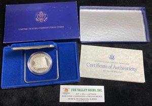 1987-S PROOF CONSTITUTION SILVER DOLLAR COMMEMORATIVE in OGP with COA! - Picture 1 of 6