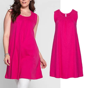 genial KLEID SOMMERKLEID Gr.44 ** SHIRTKLEID Tunika PINK 100% Baumwolle - Bild 1 von 5