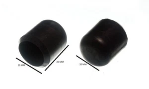 Stuhl Möbel Klemmring Fußboden Schutz Schwarz 2.5cm 25mm Id Packung 100 - Picture 1 of 1
