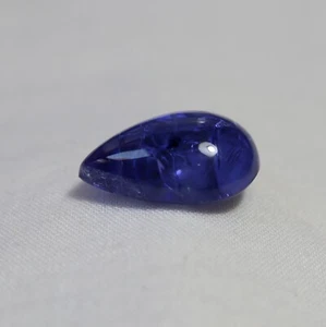 10.3 Carat 16.8x11.3 MM Natural Top Blue Tanzanite Pear Cabochon Gemstone - Picture 1 of 16