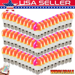 Lot E27 RGB LED Light Bulb 16 Color Changing Remote Control Xmas Decor Lights US - Picture 1 of 12