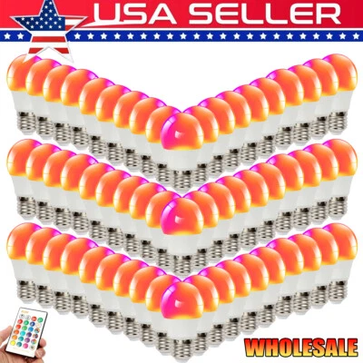 Lot E27 RGB LED Light Bulb 16 Color Changing Remote Control Xmas Decor Lights US - Image 1 of 4