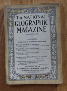 National Geographic noviembre 1921 Indostán; Rajputana; Cachemira; Amernath; India - Imagen 1 de 22
