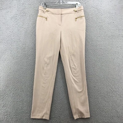 Calvin Klein Dress Pants Womens 4 (actual 32x30) Beige Mid Rise Flat Front Zip - Image 1 of 4