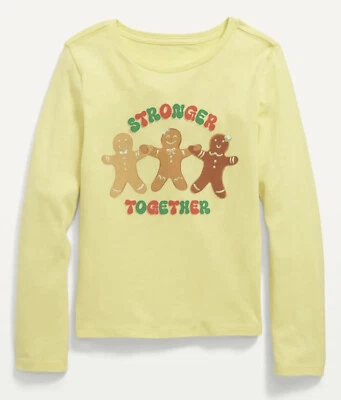 Camiseta manga larga Old Navy para niños talla XL (14-16)... NUEVA CON ETIQUETAS pan de jengibre  Foto 1 de 2