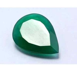 Amazing Quality Green Onyx Pear Cabochon Cut Faceted Loose Gemstone Calibrated - Picture 1 of 1