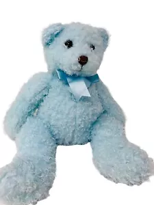Peluche Ty Classic Tysilk orso blu 13" riccio setoso morbido peluche giocattolo - Foto 1 di 10