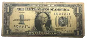 1934 $1 BLUE SEAL FUNNY BACK SILVER CERTIFICATE WELL CIRC NOTE A80444487A - Picture 1 of 2