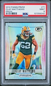 2012 Panini Prizm 71 Clay Matthews Silver Prizm PSA 9 POP 3 Green Bay Packers - Picture 1 of 2