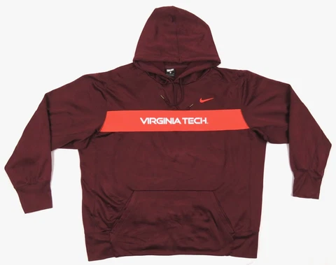 Virginia Tech Hokies Nike NCAA Mens Hoodie Hooded Pullover Sweatshirt Jacket XL Cover