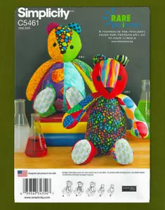NEW Rare Bear Sewing Pattern by Elaine Heigl Design (18" & 22") Simplicity 5461 - Picture 1 of 4