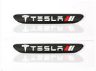2021 Nowy 2 szt. Czarny Tesla Logo Błotnik Emblemat Odznaka Naklejka Naklejka na Teslę