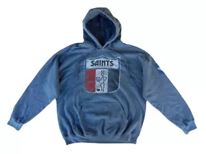 St Kilda Saints AFL Men's Heritage Grey Winter Hoodie Jumper - Size Large - Picture 1 of 10