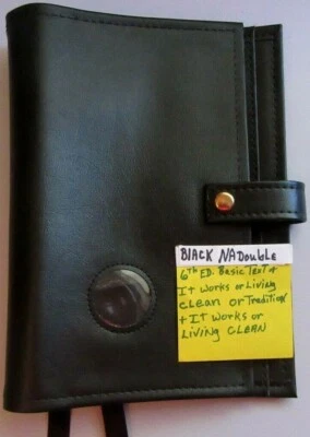 Narcotics Anonymous NA 6th Basic Text & How an Why Black double book Cover Coin - Image 1 of 4