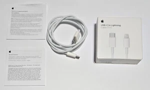 Unused OEM White Apple USB-C to Lightning Power Cable 3.3ft (1m) in Retail Pkg - Picture 1 of 9