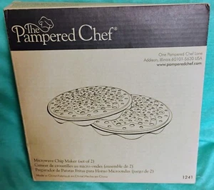 The Pampered Chef Microwave chip maker (set of 2) #1241 - New in Box! - Picture 1 of 2